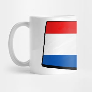 Red, White, and Blue Colorado Outline Mug